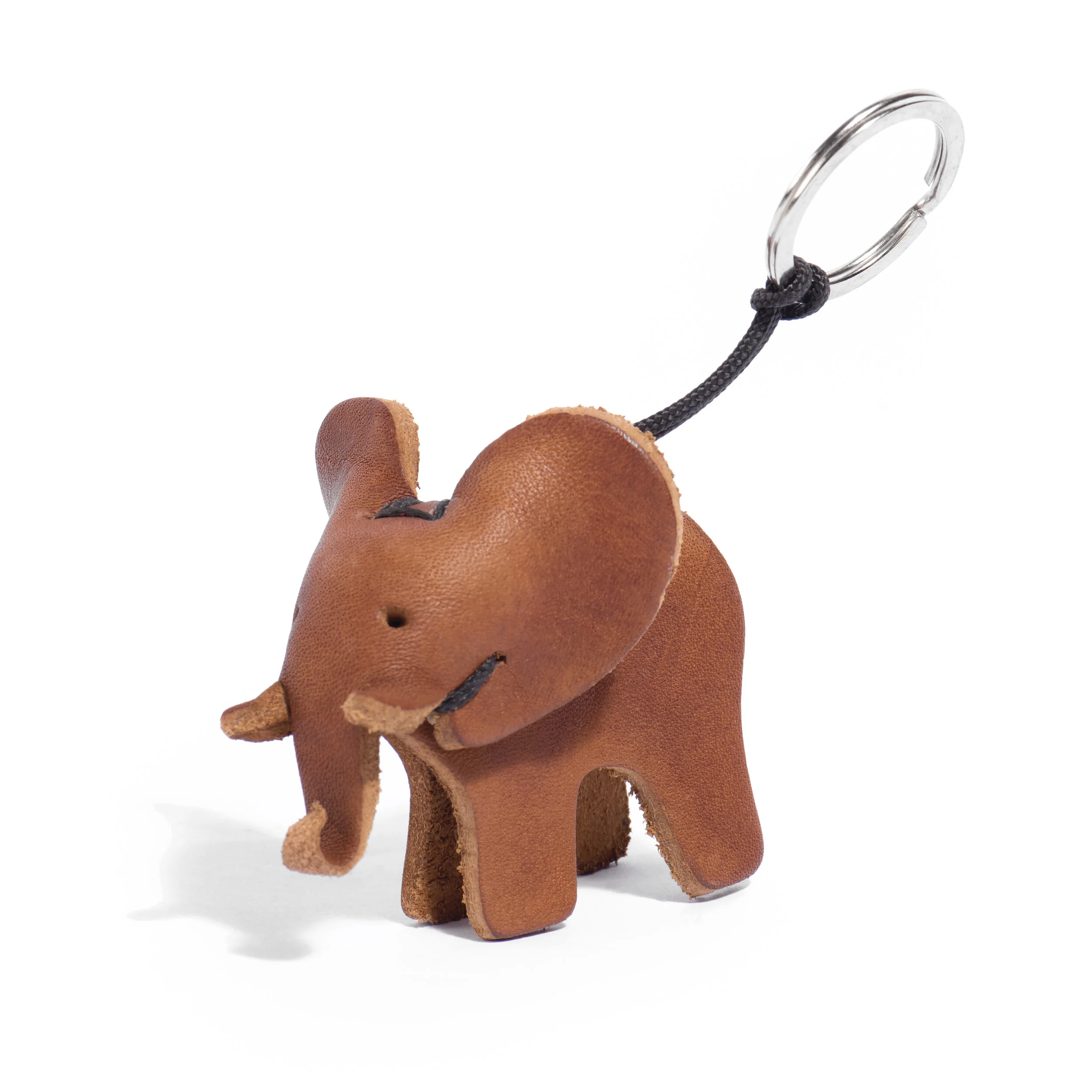 Leather Elephant Key Ring - Large — Love Travels. Imports.